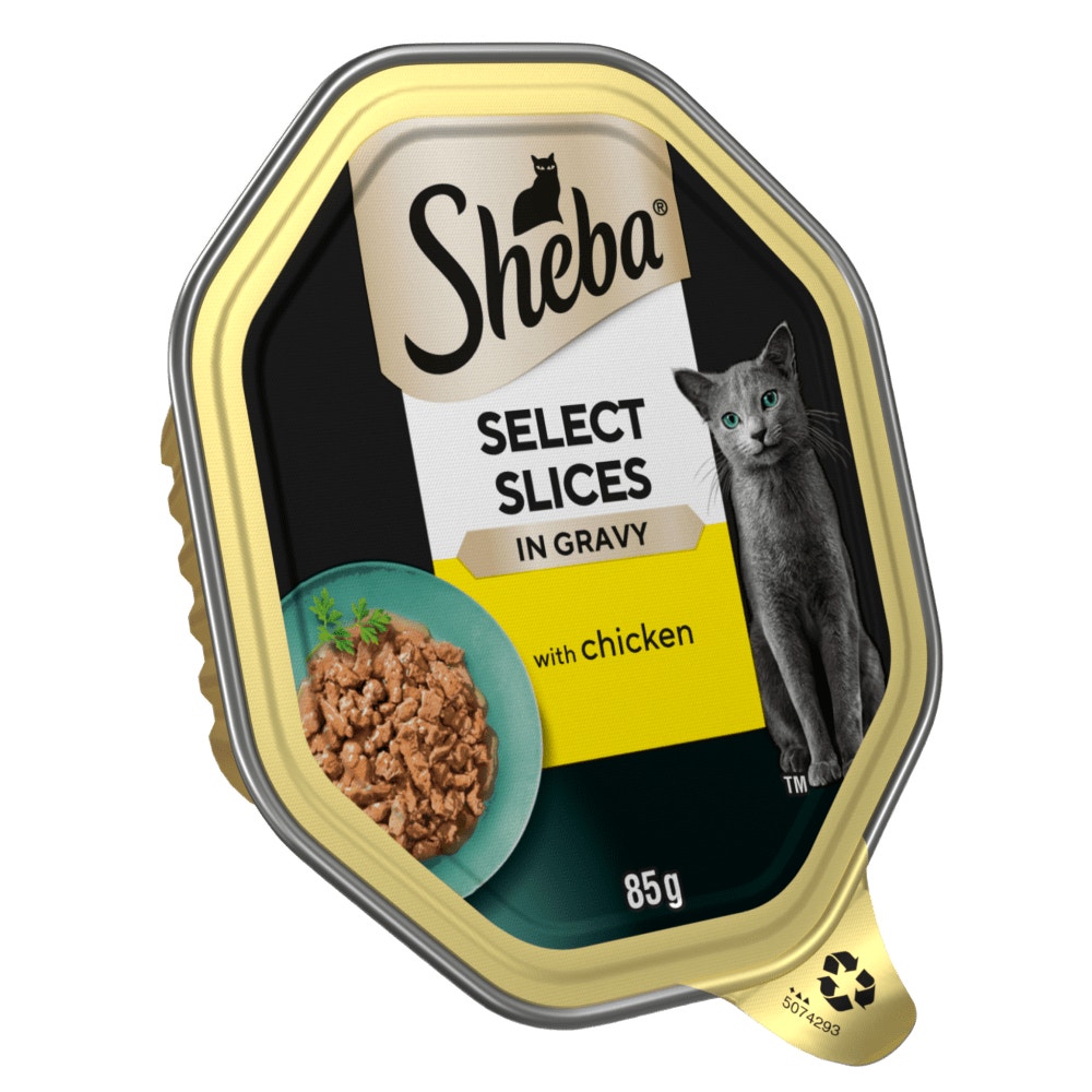 SHEBA® Select Slices Adult Wet Cat Food with Chicken in Gravy 85g Tray - 1