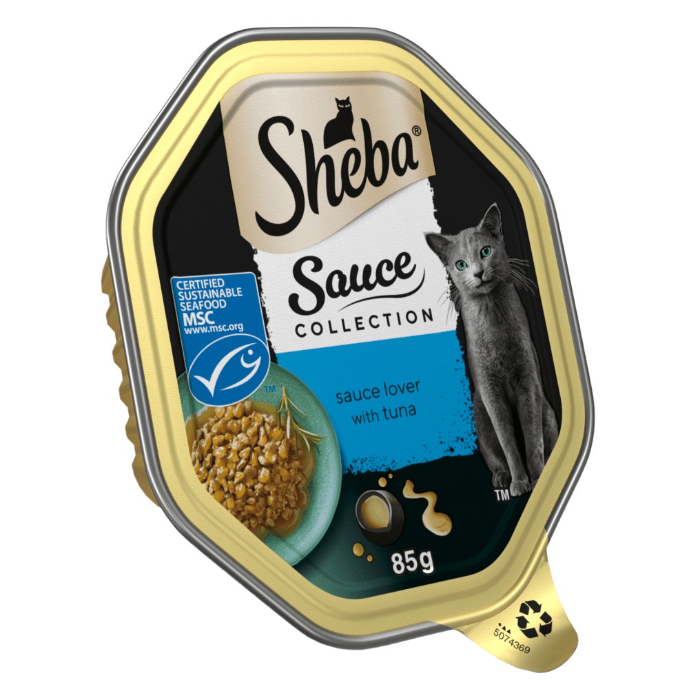 SHEBA® Sauce Collection Adult Wet Cat Food Sauce Lover with Tuna 85g Tray - 1