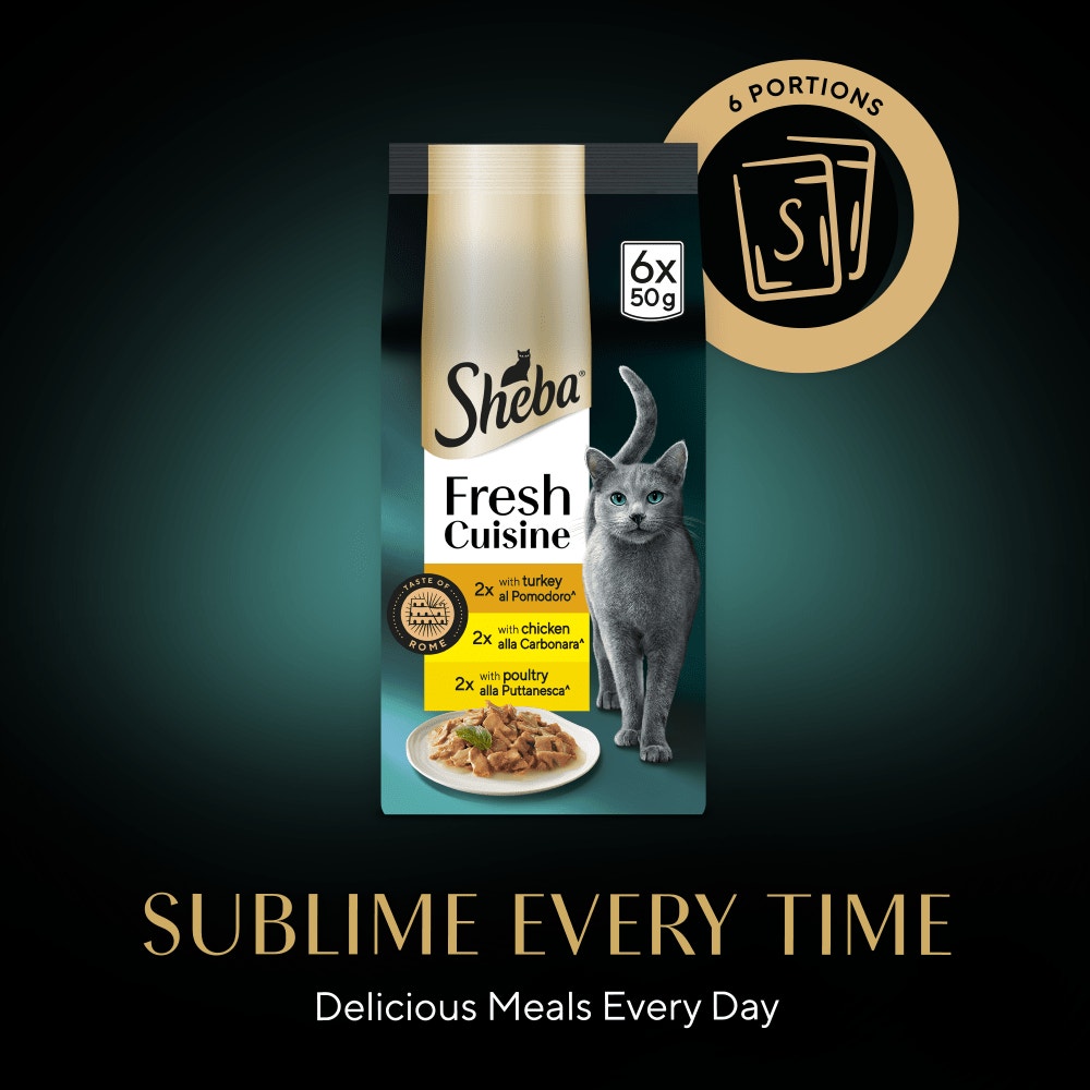 SHEBA® Fresh Cuisine Taste of Rome Wet Cat Food Poultry in Gravy 6x50g Pouch - 5
