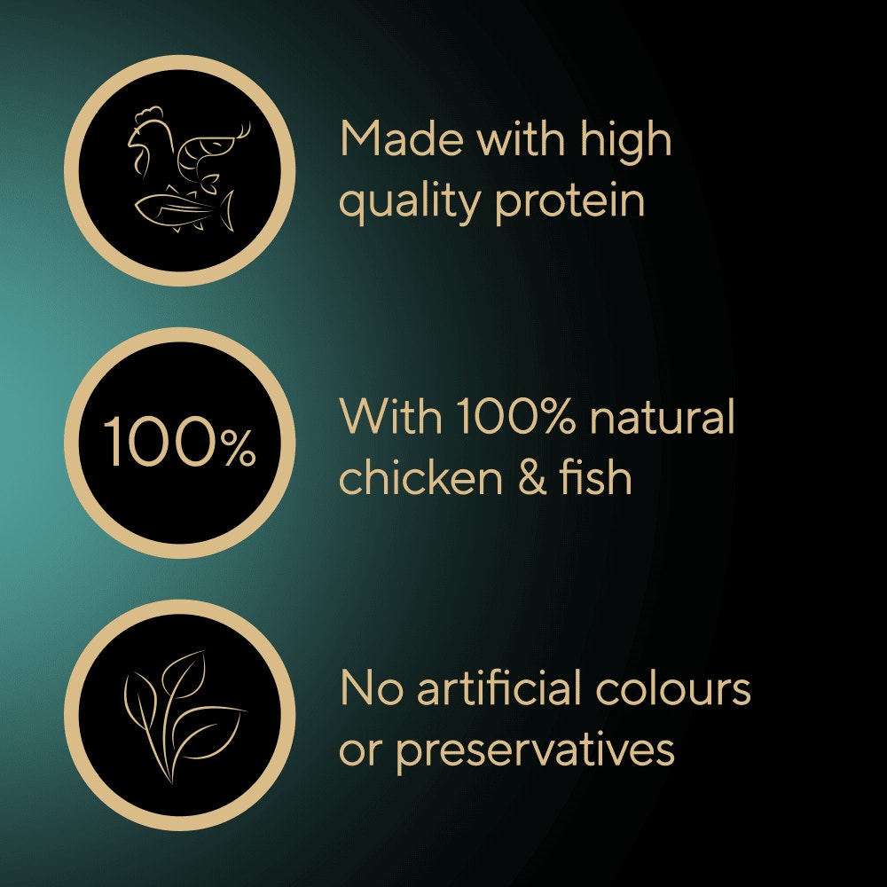 SHEBA Filets Adult Cat Food With Chicken,Tuna,Poultry,Salmon 6 x 60g Tray - 3