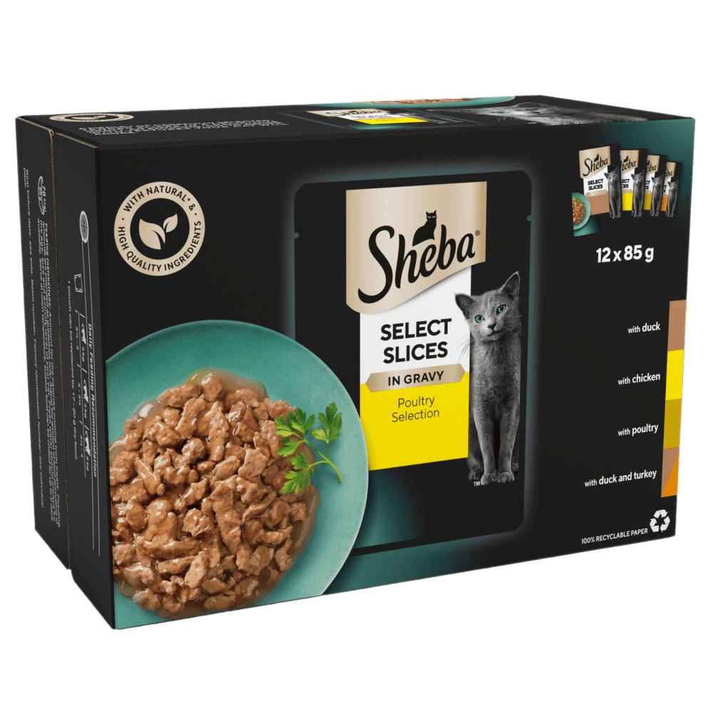 SHEBA® Select Slices Pouches Poultry Selection in Gravy 12 & 40 x 85g - 1