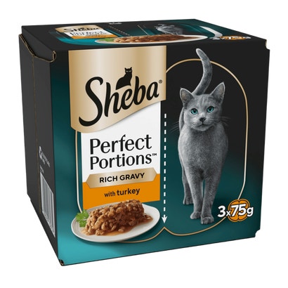 PERFECT PORTIONS™ Adult Wet Cat Food Turkey Chunks Tray