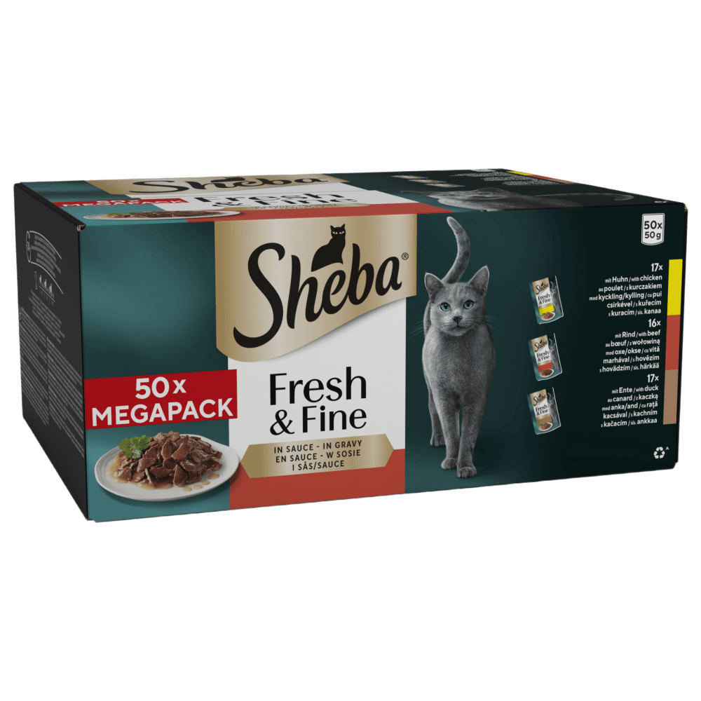 Fresh & Fine Adult Wet Cat Food Meaty Pieces In Gravy Pouches